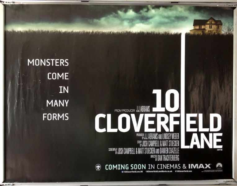 Cinema Poster: 10 CLOVERFIELD LANE 2016 (Advance Quad) John Goodman
