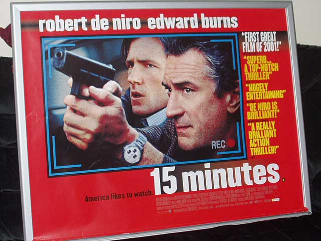 15 MINUTES: UK Quad Film Poster 15 MINUTES: UK Quad Film Poster