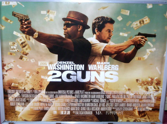 2 GUNS: UK Quad Film Poster