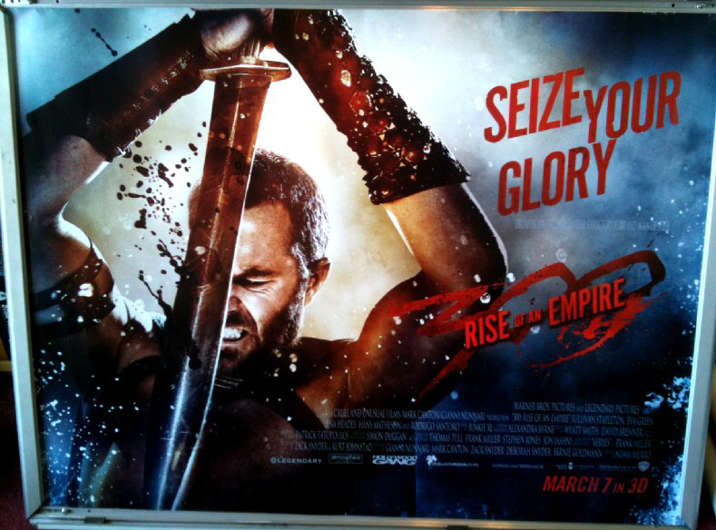 300 RISE OF AN EMPIRE: Front View/Sword UK Quad Film Poster 300 RISE OF AN EMPIRE: Front View/Sword UK Quad Film Poster