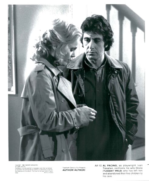 Publicity Photo/Still: AL PACINO - AUTHOR AUTHOR 1982 With Tuesday Weld Publicity Photo/Still: AL PACINO - AUTHOR AUTHOR 1982 With Tuesday Weld