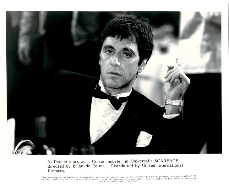 Publicity Photo/Still: AL PACINO - SCARFACE 1984 Holding Cigarette 