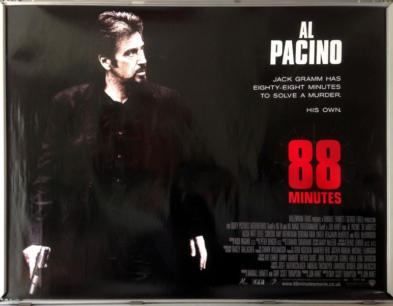 Cinema Poster: 88 MINUTES 2008 (Quad) Al Pacino Alicia Witt Jon Avnet