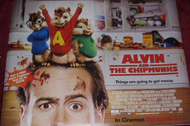 ALVIN AND THE CHIPMUNKS: Main UK Quad Film Poster