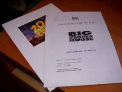 BIG MOMMA'S HOUSE: Promotional Booklet