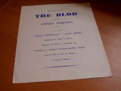 BLOB, THE: Promotional Booklet