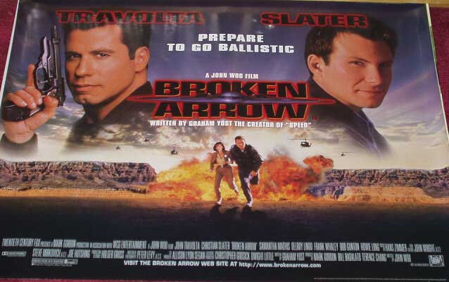 BROKEN ARROW: Main UK Quad Film Poster