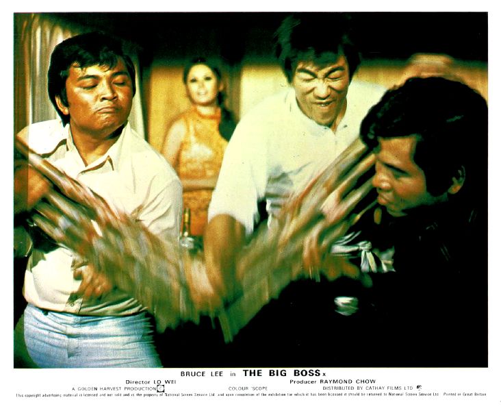 Cinema Lobby Card: BRUCE LEE - BIG BOSS, THE 1973 Bruce Smashing Something Cinema Lobby Card: BRUCE LEE - BIG BOSS, THE 1973 Bruce Smashing Something