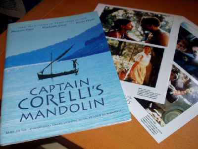 CAPTAIN CORELLI'S MANDOLIN: Promotional Booklet & Stills