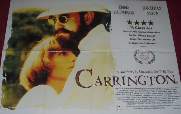 CARRINGTON: UK Quad Film Poster CARRINGTON: UK Quad Film Poster
