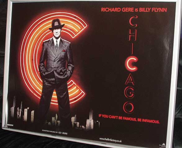 Cinema Poster: CHICAGO 2002 (Billy Flynn Quad) Renée Zellweger Richard Gere Cinema Poster: CHICAGO 2002 (Billy Flynn Quad) Renée Zellweger Richard Gere