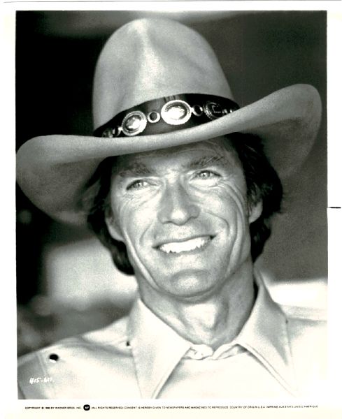 Publicity Photo/Still: CLINT EASTWOOD - BRONCO BILLY 1980 Close Up In Hat Publicity Photo/Still: CLINT EASTWOOD - BRONCO BILLY 1980 Close Up In Hat