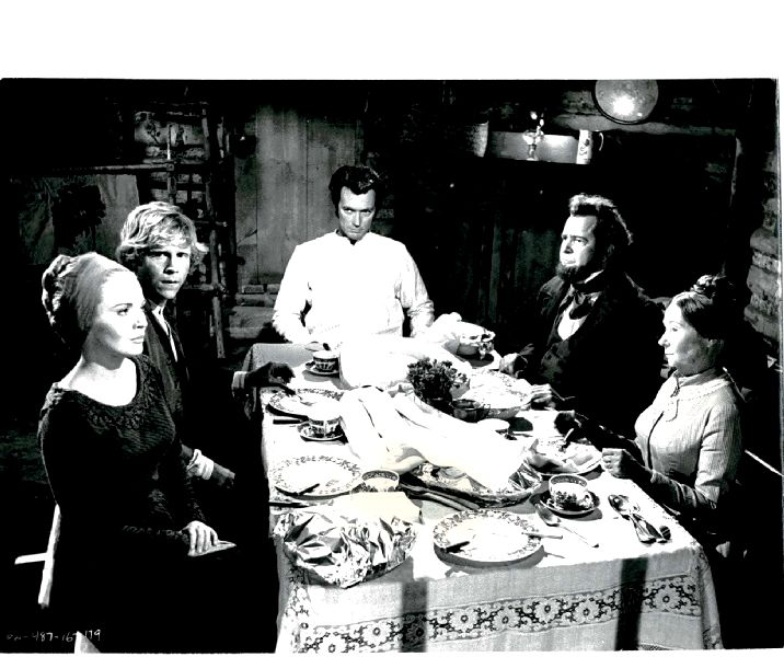 Publicity Photo/Still: CLINT EASTWOOD - PAINT YOUR WAGON 1970 Dinner Table Publicity Photo/Still: CLINT EASTWOOD - PAINT YOUR WAGON 1970 Dinner Table