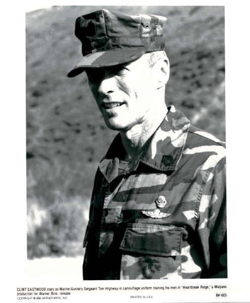 Publicity Photo/Still: CLINT EASTWOOD - HEARTBREAK RIDGE 1986 BK-605 Publicity Photo/Still: CLINT EASTWOOD - HEARTBREAK RIDGE 1986 BK-605