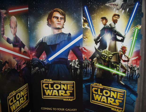 STAR WARS THE CLONE WARS: Promotional Cinema Standee STAR WARS THE CLONE WARS: Promotional Cinema Standee