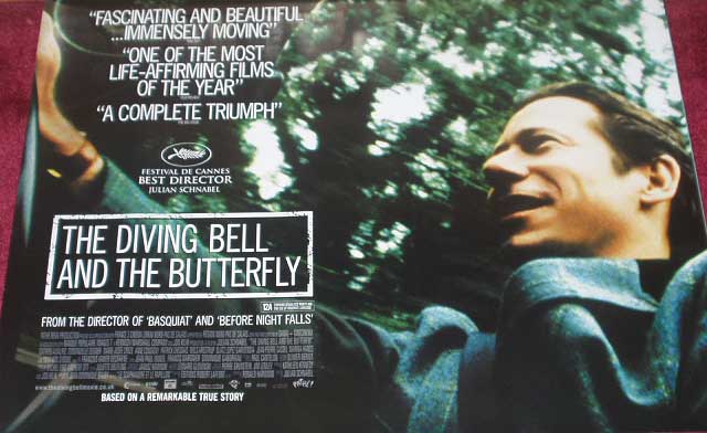 DIVING BELL AND THE BUTTERFLY, THE: Amalric UK Quad Cinema Poster DIVING BELL AND THE BUTTERFLY, THE: Amalric UK Quad Cinema Poster