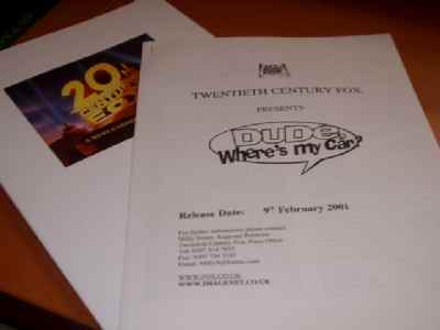 DUDE WHERE'S MY CAR?: Promotional Booklet