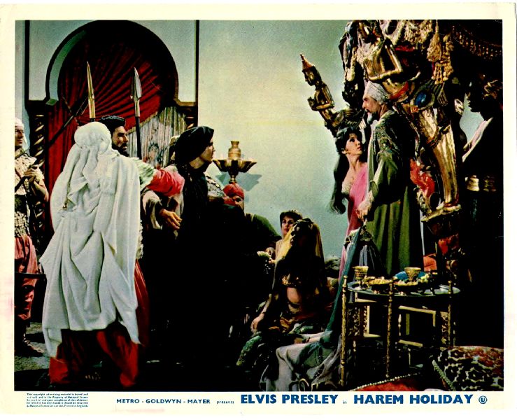 Cinema Lobby Card: ELVIS PRESLEY - HAREM HOLIDAY 1965 UK Holding Back