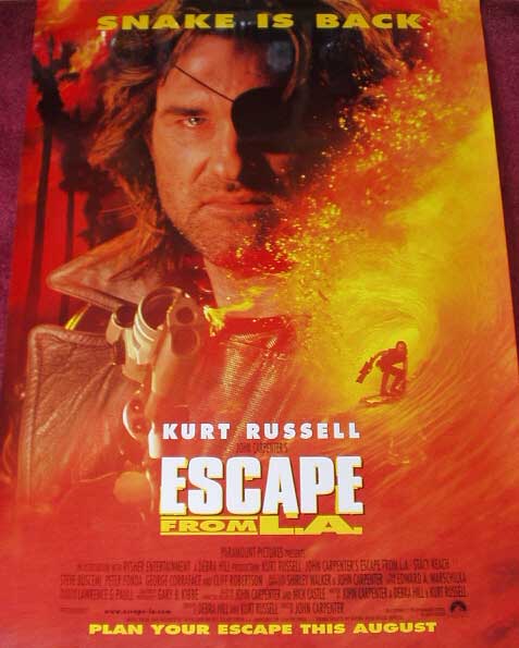 ESCAPE FROM LA: Advance One Sheet Film Poster ESCAPE FROM LA: Advance One Sheet Film Poster