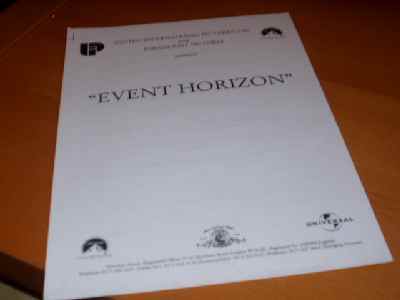 EVENT HORIZON: Promotional Booklet