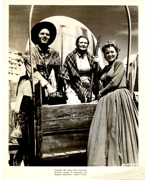 Publicity Photo/Still: GEORGE MONTGOMERY - INDIAN SCOUT 1950 On Wagon