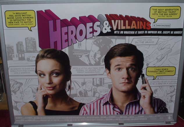 HEROES AND VILLAINS: Main UK Quad Film Poster