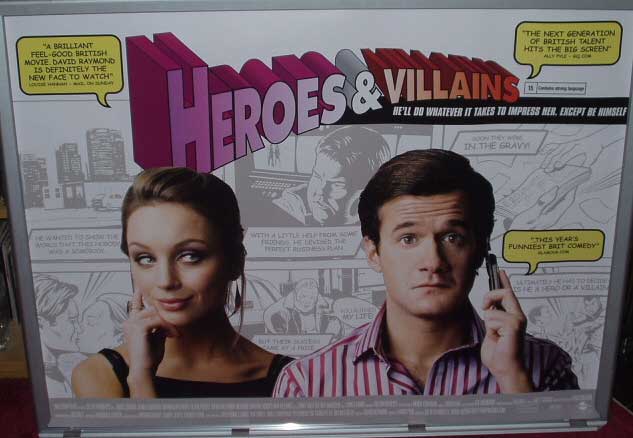 HEROES AND VILLAINS: Main UK Quad Film Poster HEROES AND VILLAINS: Main UK Quad Film Poster