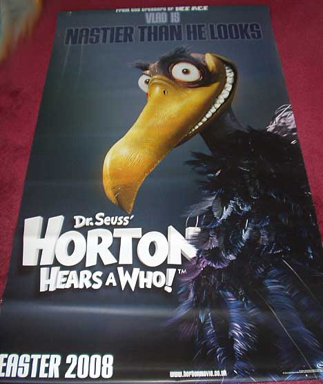 Cinema Banner: DR SEUSS' HORTON HEARS A WHO 2008 (Vlad) Jim Carrey Steve Carell