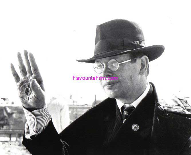 RAIDERS OF THE LOST ARK: B/W Still Colonel Dietrich Shows Burn
