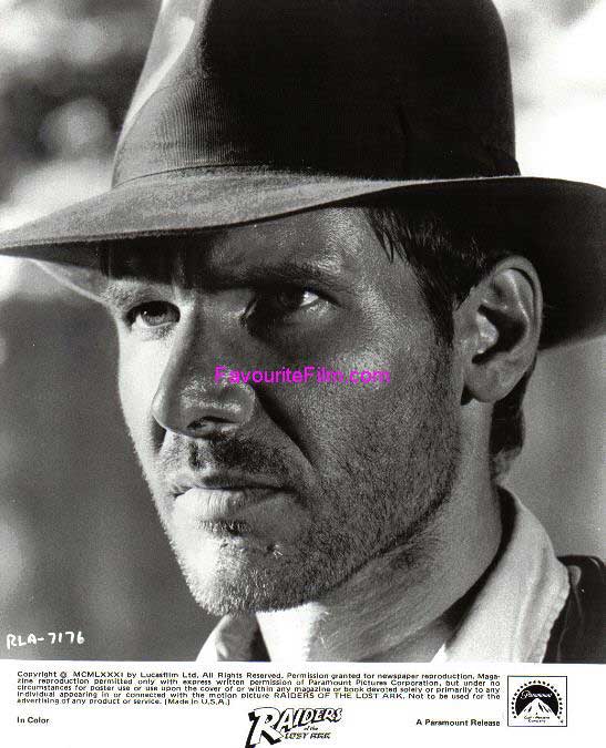 RAIDERS OF THE LOST ARK: B/W Still Indy Close Up (7176)