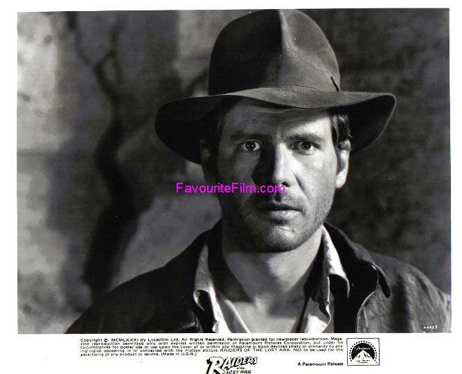 RAIDERS OF THE LOST ARK: B/W Still Indy Stares