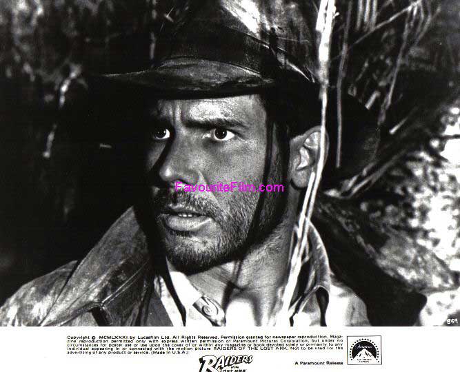 RAIDERS OF THE LOST ARK: B/W Still Indy Stares From Creepers