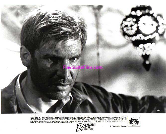 RAIDERS OF THE LOST ARK: B/W Still Hatless Indy 