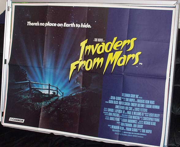 INVADERS FROM MARS: Main UK Quad Film Poster INVADERS FROM MARS: Main UK Quad Film Poster