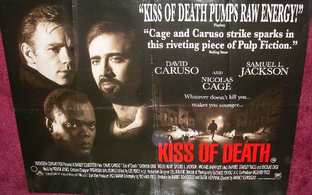 KISS OF DEATH: Main UK Quad Film Poster
