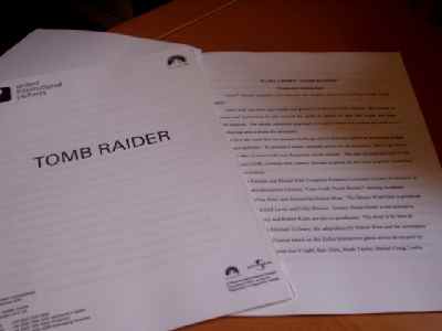 LARA CROFT TOMB RAIDER: Promotional Booklet