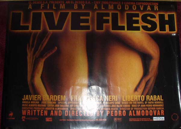 LIVE FLESH: Main UK Quad Film Poster