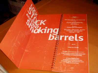 LOCK, STOCK AND TWO SMOKING BARRELS: Promotional Booklet LOCK, STOCK AND TWO SMOKING BARRELS: Promotional Booklet