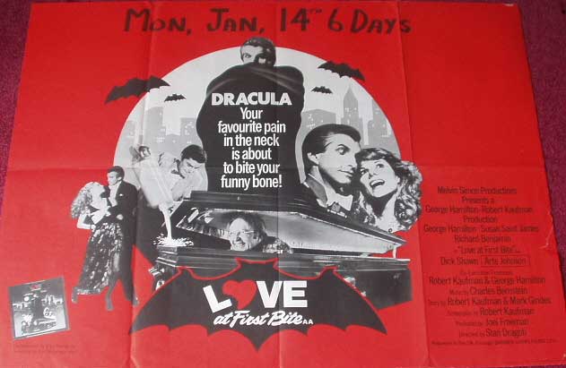 LOVE AT FIRST BITE: UK Quad Film Poster
