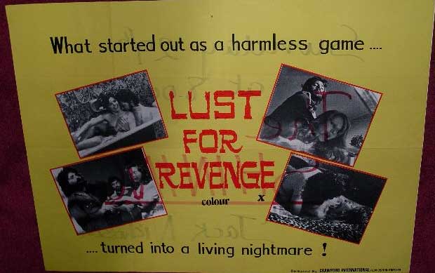 LUST FOR REVENGE: UK Quad Film Poster LUST FOR REVENGE: UK Quad Film Poster