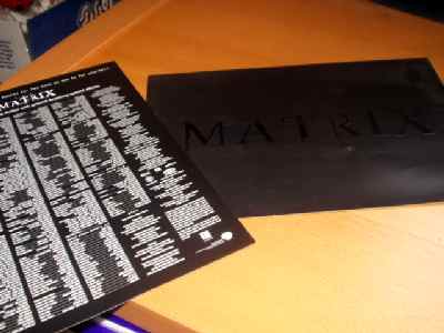 MATRIX, THE: Promotional Card