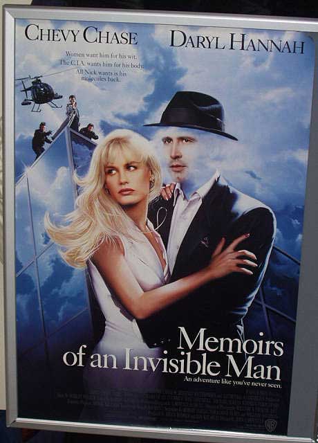 MEMOIRS OF AN INVISIBLE MAN: Main One Sheet Film Poster MEMOIRS OF AN INVISIBLE MAN: Main One Sheet Film Poster