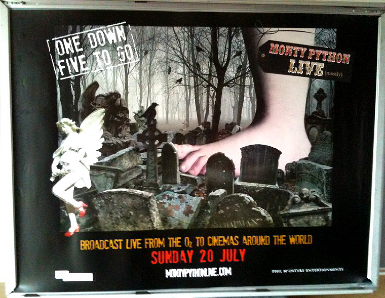 MONTY PYTHON LIVE (MOSTLY): 'Graveyard' UK Quad Film Poster