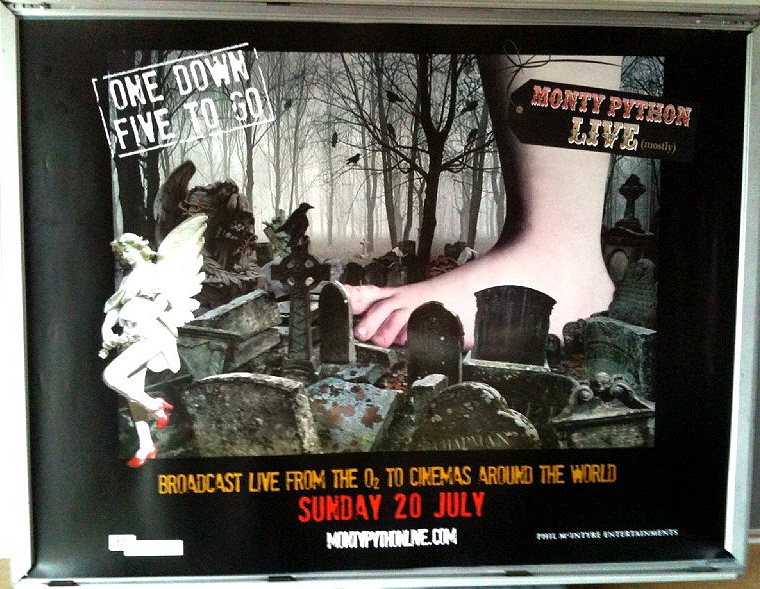 MONTY PYTHON LIVE (MOSTLY): 'Graveyard' UK Quad Film Poster MONTY PYTHON LIVE (MOSTLY): 'Graveyard' UK Quad Film Poster