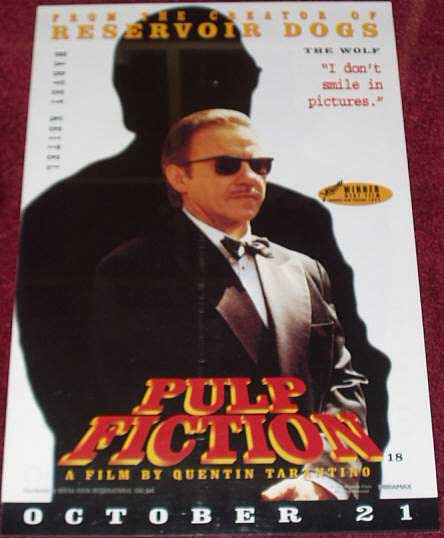 PULP FICTION: Harvey Keitel/The Wolf Character Film Poster PULP FICTION: Harvey Keitel/The Wolf Character Film Poster