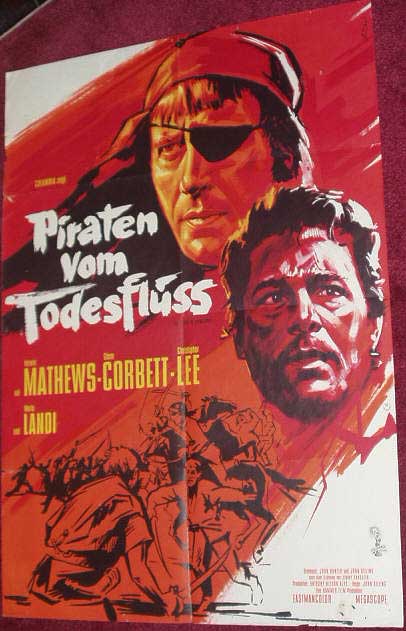 PIRATES OF BLOOD RIVER, THE: German Film Poster PIRATES OF BLOOD RIVER, THE: German Film Poster
