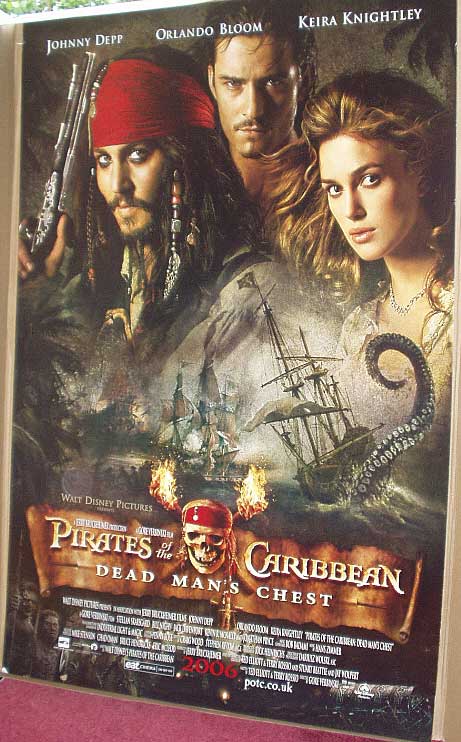 PIRATES OF THE CARIBBEAN 2 - DEAD MAN'S CHEST: Promotional Cinema Standee PIRATES OF THE CARIBBEAN 2 - DEAD MAN'S CHEST: Promotional Cinema Standee