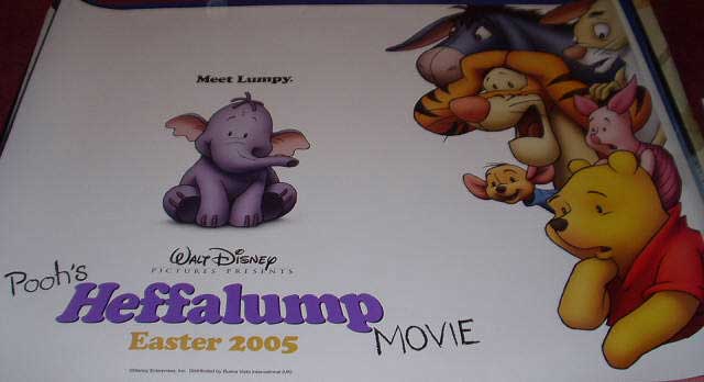 POOH'S HEFFALUMP MOVIE: Main UK Quad Film Poster