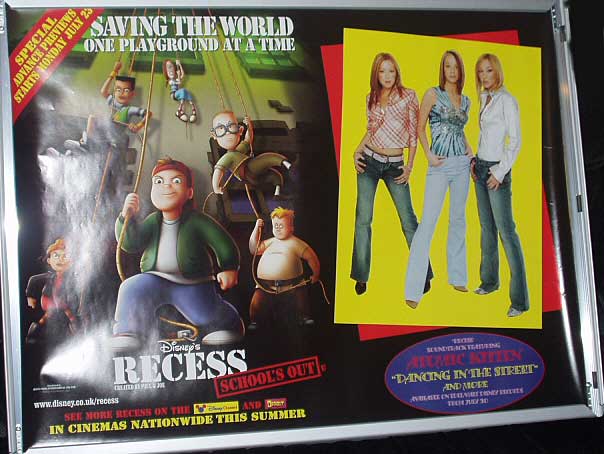 RECESS - SCHOOL'S OUT: Main UK Quad Film Poster RECESS - SCHOOL'S OUT: Main UK Quad Film Poster