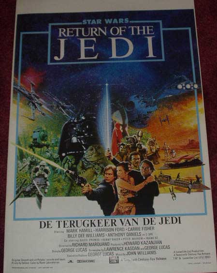 STAR WARS - RETURN OF THE JEDI: Belgian Film Poster